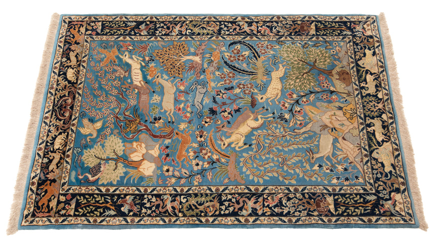 Alfombra persa de Isfahán | 112 x 78 cm