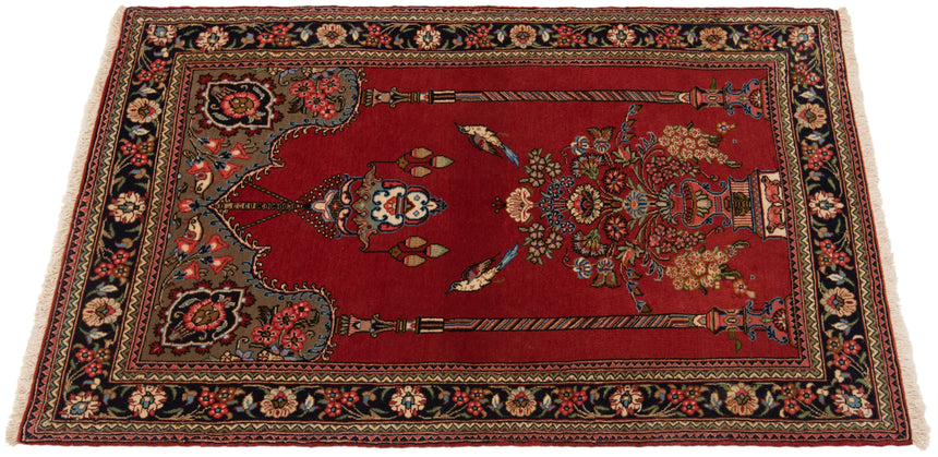 Alfombra persa Qom | 133 x 77 cm