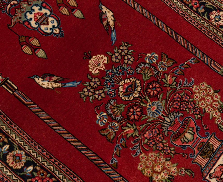 Alfombra persa Qom | 133 x 77 cm