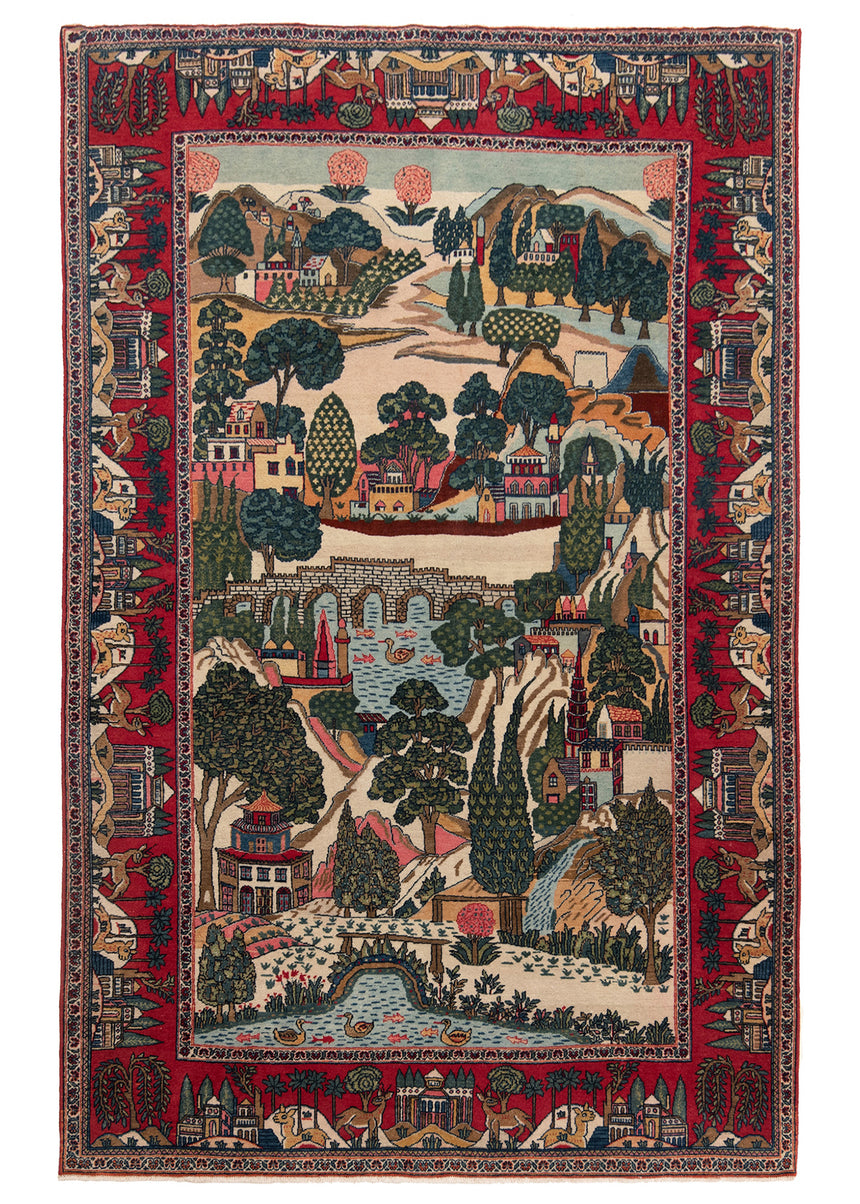 Alfombra persa Kashan | 206 x 133 cm