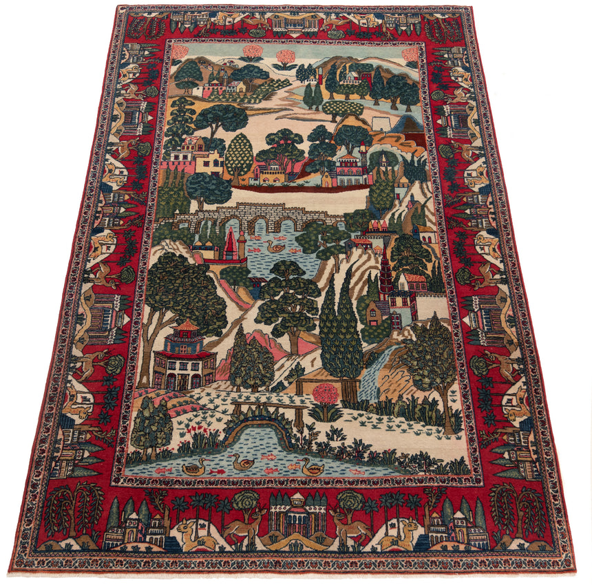 Alfombra persa Kashan | 206 x 133 cm