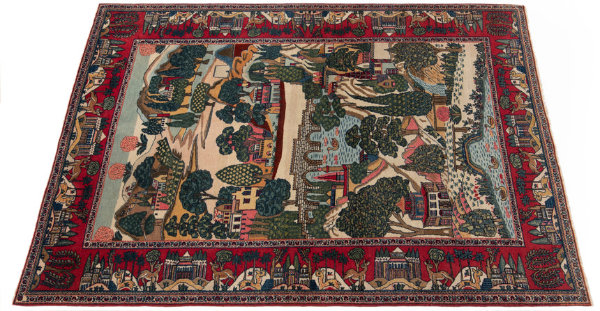 Alfombra persa Kashan | 206 x 133 cm