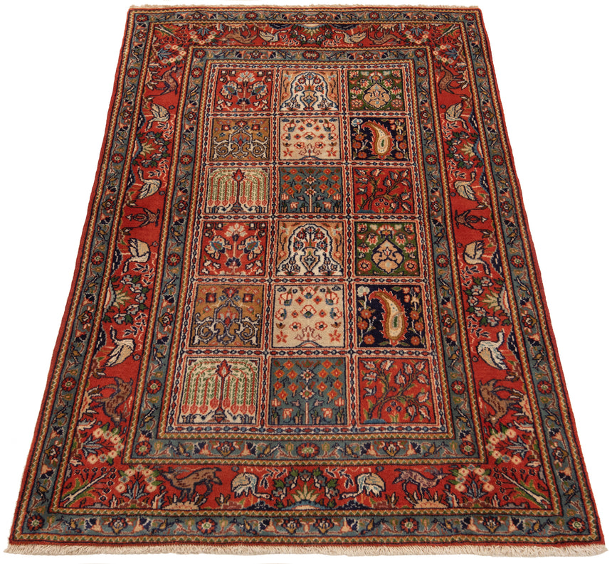 Alfombra persa de seda con diseño de Moud | 146 x 98 cm