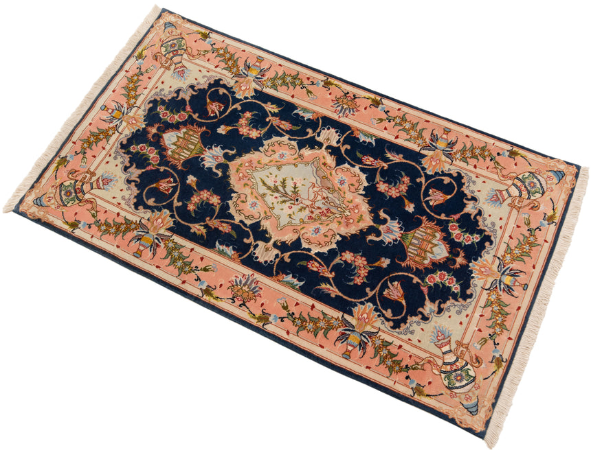 Alfombra persa Tabriz 50 Raj de lana y seda | 114 x 67 cm