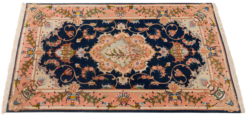 Alfombra persa Tabriz 50 Raj de lana y seda | 114 x 67 cm