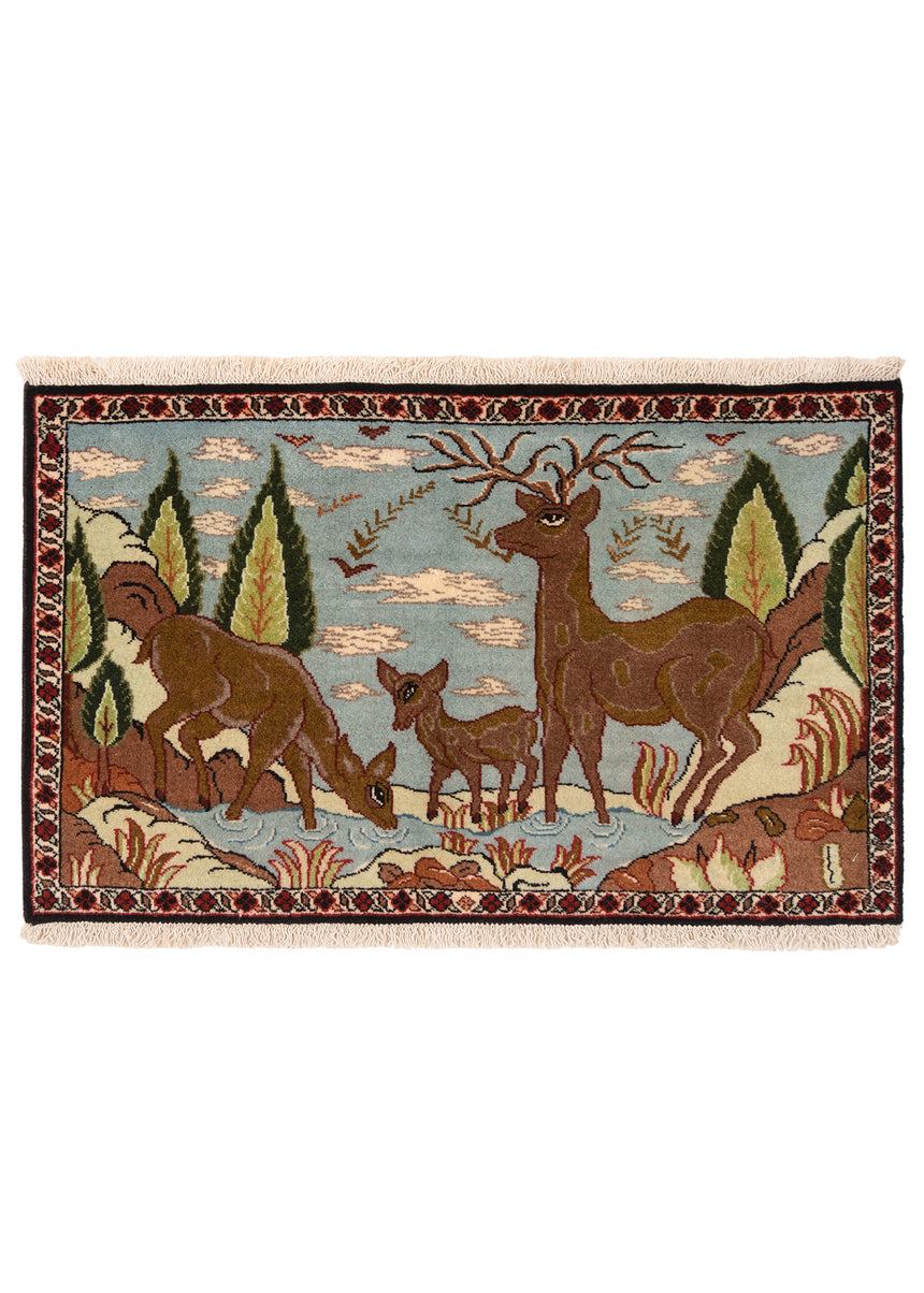 Alfombra persa Kashan | 50 x 85 cm