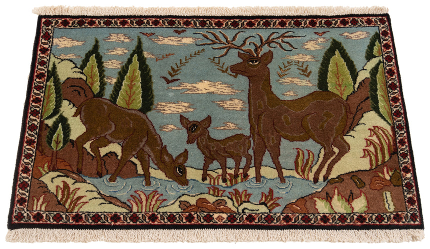 Alfombra persa Kashan | 50 x 85 cm