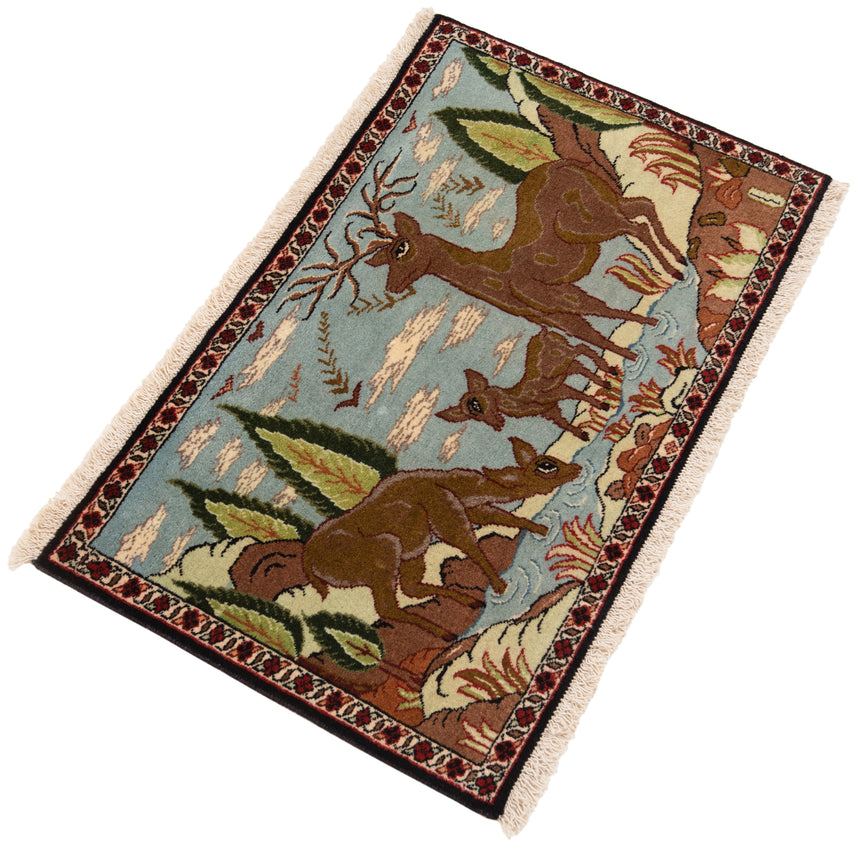 Alfombra persa Kashan | 50 x 85 cm