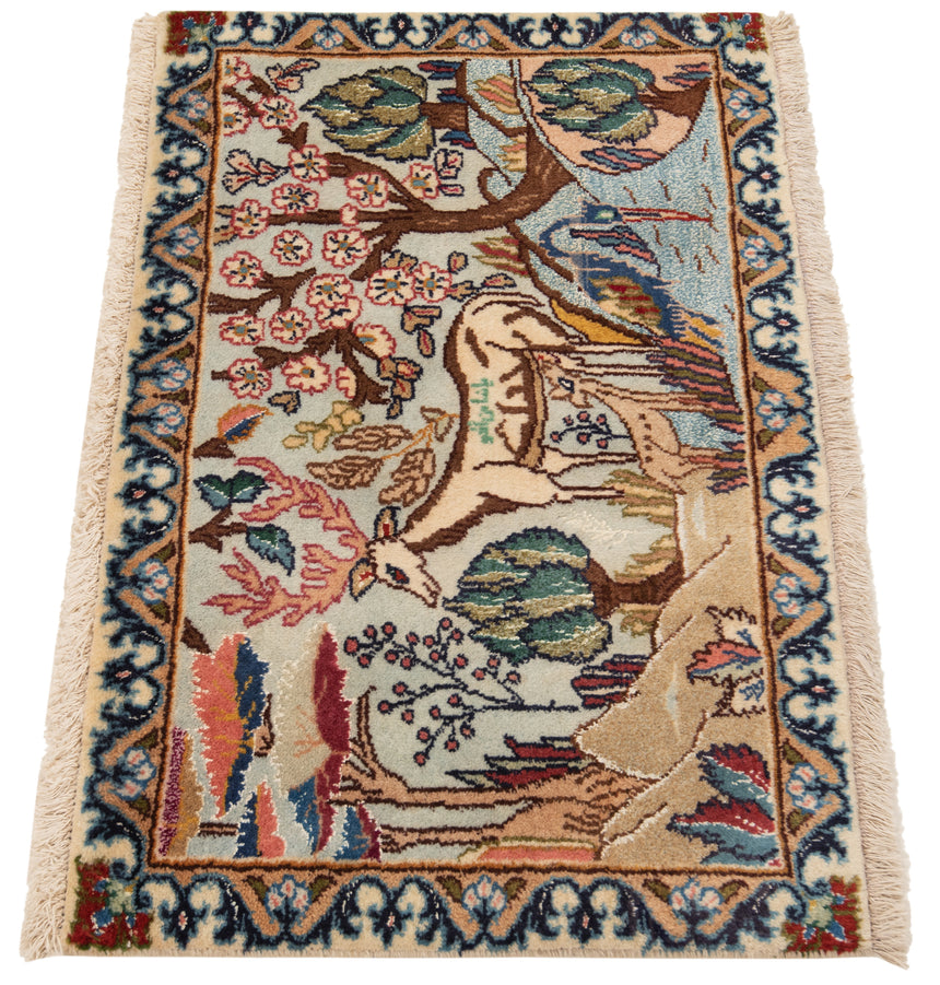 Alfombra persa Kashan | 50 x 76 cm