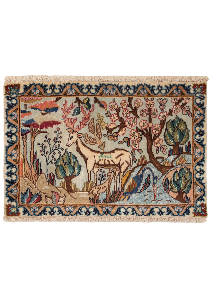 Alfombra persa Kashan | 50 x 76 cm