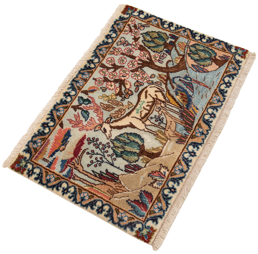 Alfombra persa Kashan | 50 x 76 cm