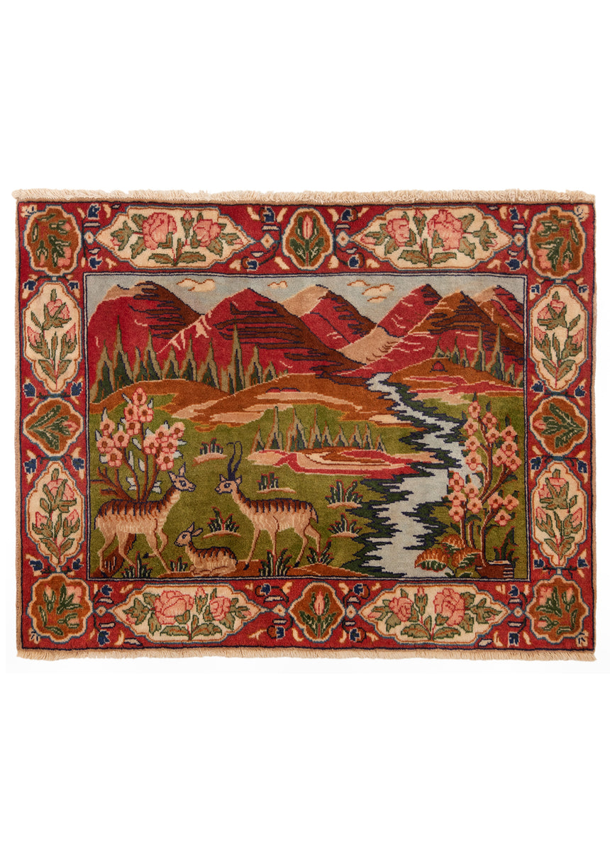 Alfombra persa Tabriz | 56 x 80 cm