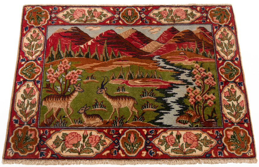 Alfombra persa Tabriz | 56 x 80 cm