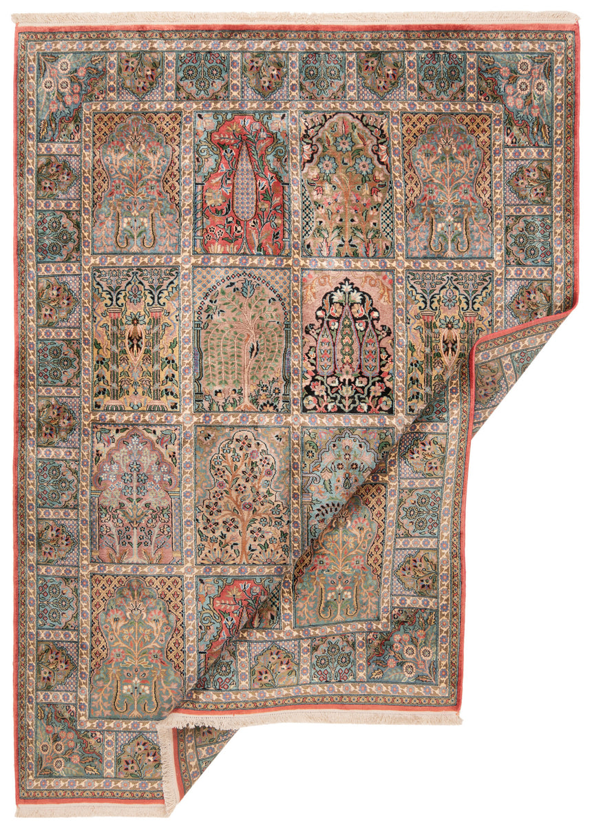 Alfombra india de seda pura de Cachemira | 215 x 157 cm