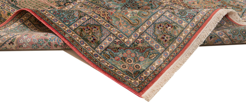 Alfombra india de seda pura de Cachemira | 215 x 157 cm