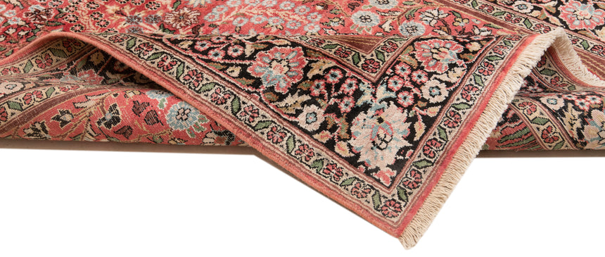 Alfombra india de seda pura de Cachemira | 161 x 88 cm