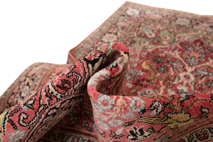 Alfombra india de seda pura de Cachemira | 161 x 88 cm