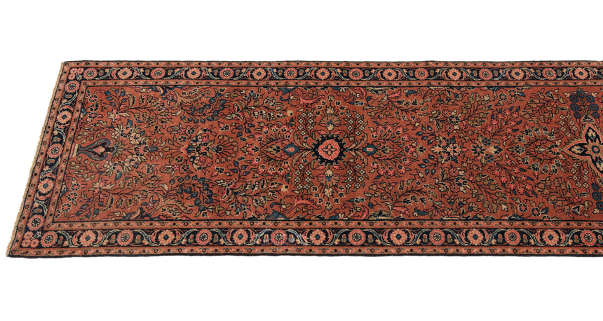 Alfombra persa Hamedan Patina | 406 x 81 cm