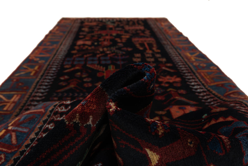 Alfombra persa Nahavand | 277 x 94 cm