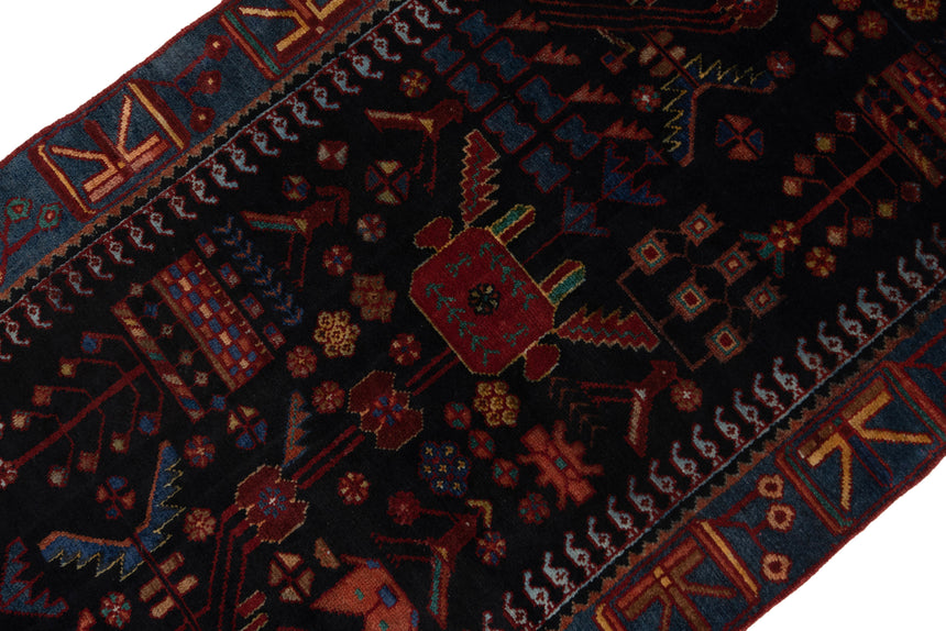 Alfombra persa Nahavand | 277 x 94 cm