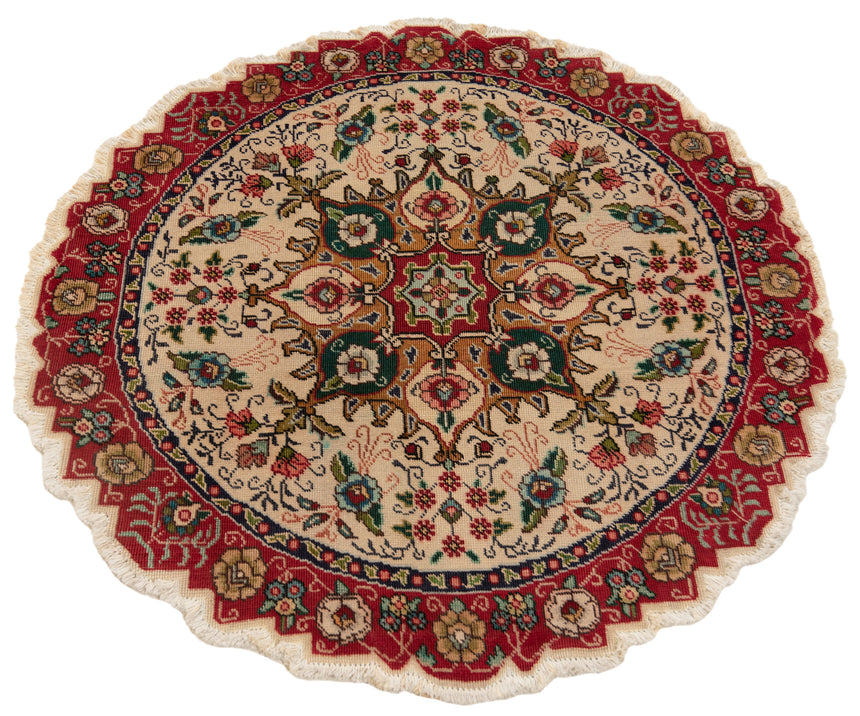 Alfombra persa Tabriz Patina | 87 x 87 cm