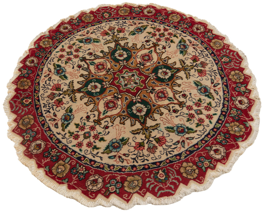 Alfombra persa Tabriz Patina | 90 x 90 cm