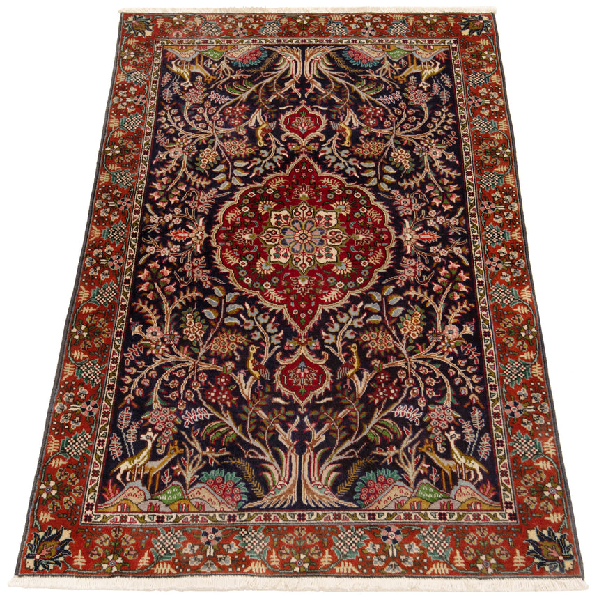 Alfombra persa Tabriz 40 Raj | 134 x 88 cm