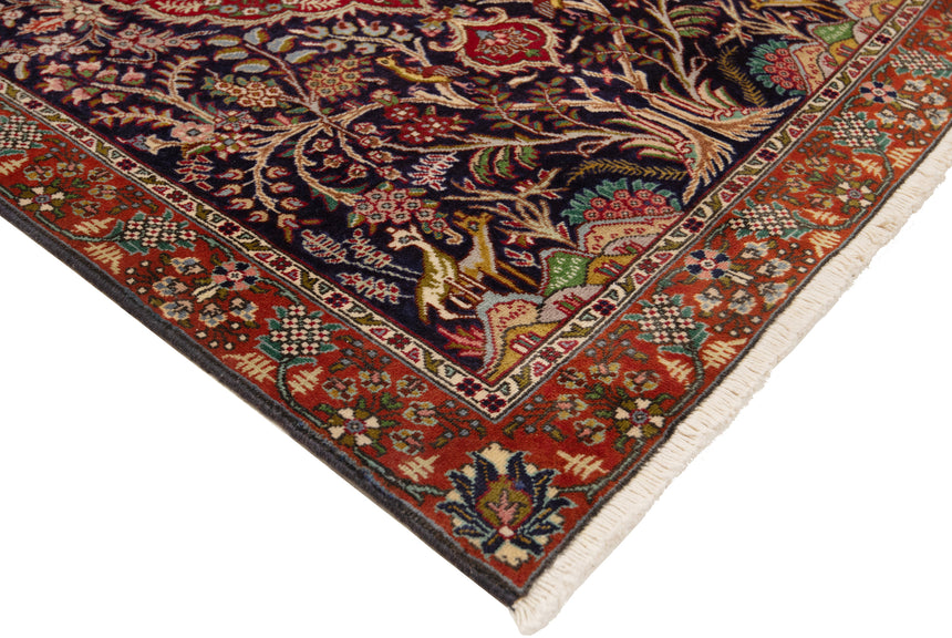 Alfombra persa Tabriz 40 Raj | 134 x 88 cm