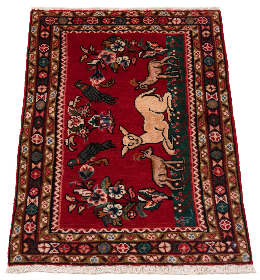 Alfombra persa Hamedan | 88 x 63 cm