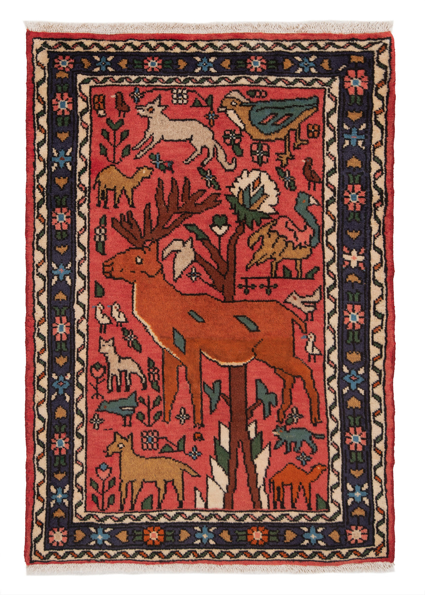 Alfombra persa Hamedan | 88 x 60 cm