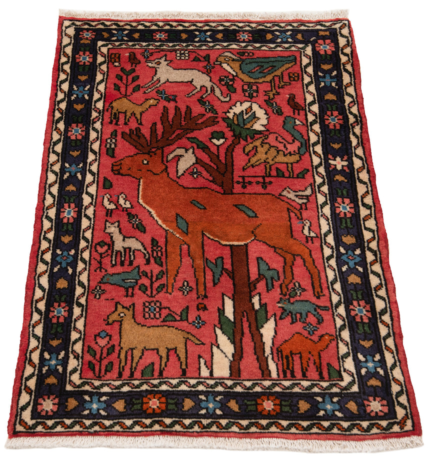 Alfombra persa Hamedan | 88 x 60 cm