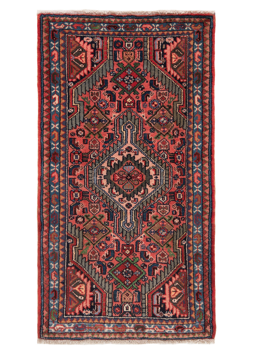 Alfombra persa Hamedan | 102 x 56 cm
