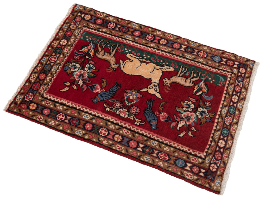 Alfombra persa Hamedan | 90 x 60 cm