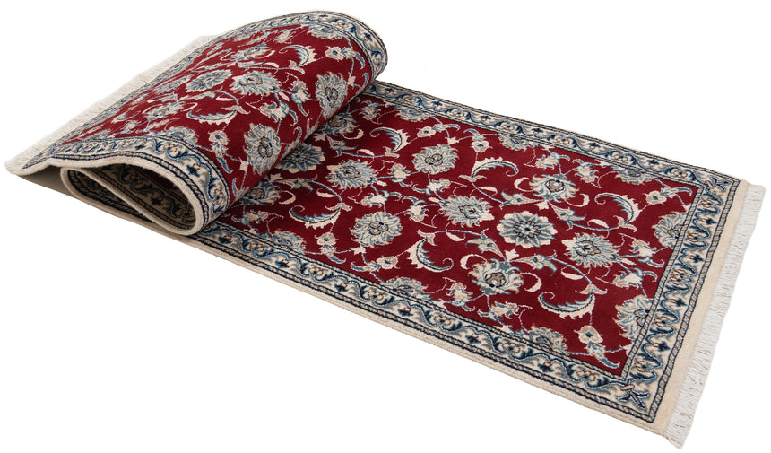 Alfombra persa Nain | 254 x 75 cm