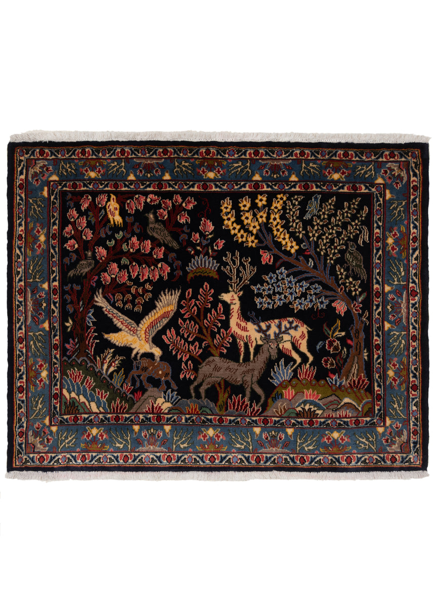 Alfombra persa Kashan | 75 x 97 cm