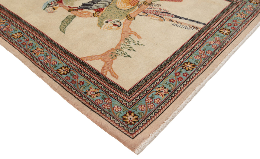 Alfombra persa Qom | 116 x 77 cm