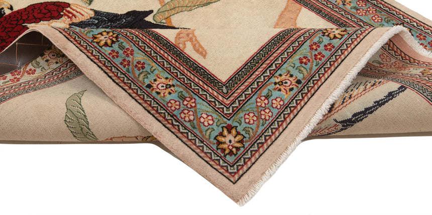 Alfombra persa Qom | 116 x 77 cm