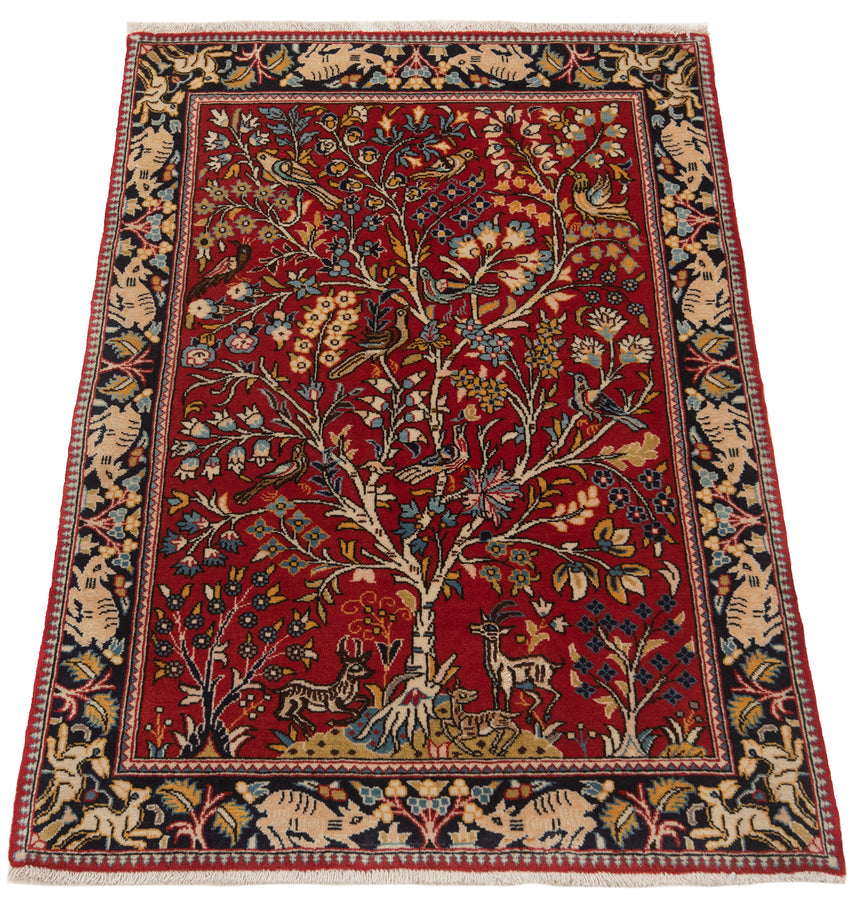 Alfombra persa Qom | 118 x 81 cm