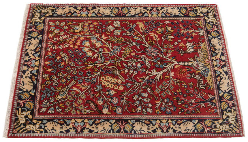 Alfombra persa Qom | 118 x 81 cm