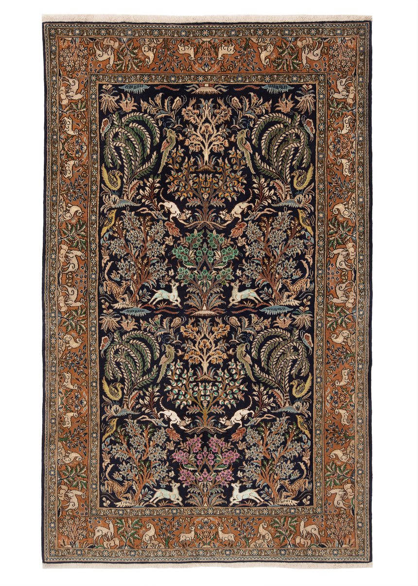 Alfombra persa Qom | 216 x 129 cm