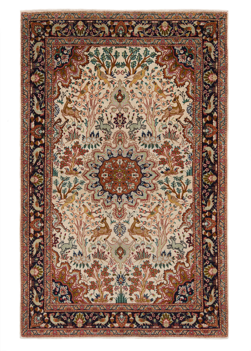 Alfombra persa Tabriz 40 Raj | 152 x 97 cm