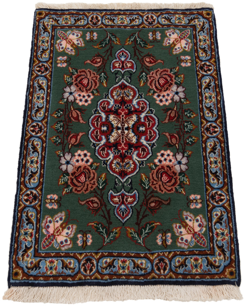 Alfombra persa de Isfahán | 58 x 38 cm