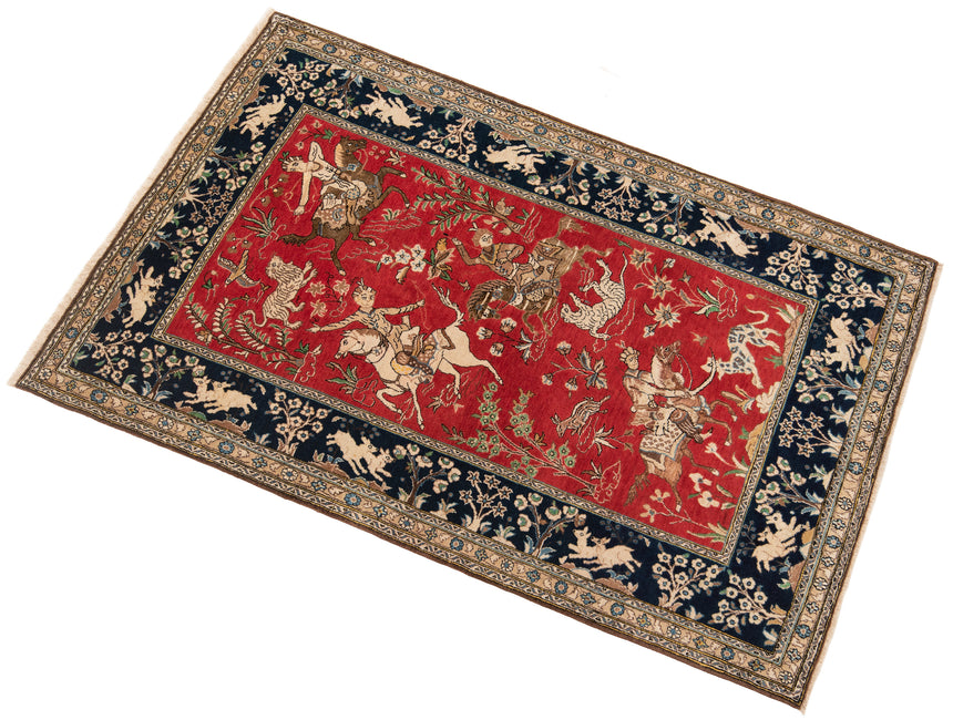 Alfombra persa Qom | 180 x 160 cm