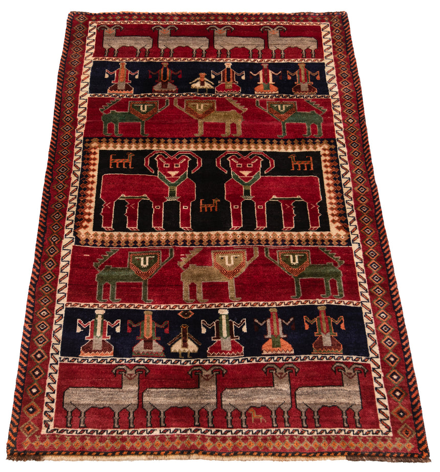 Alfombra persa Shiraz | 184 x 112 cm