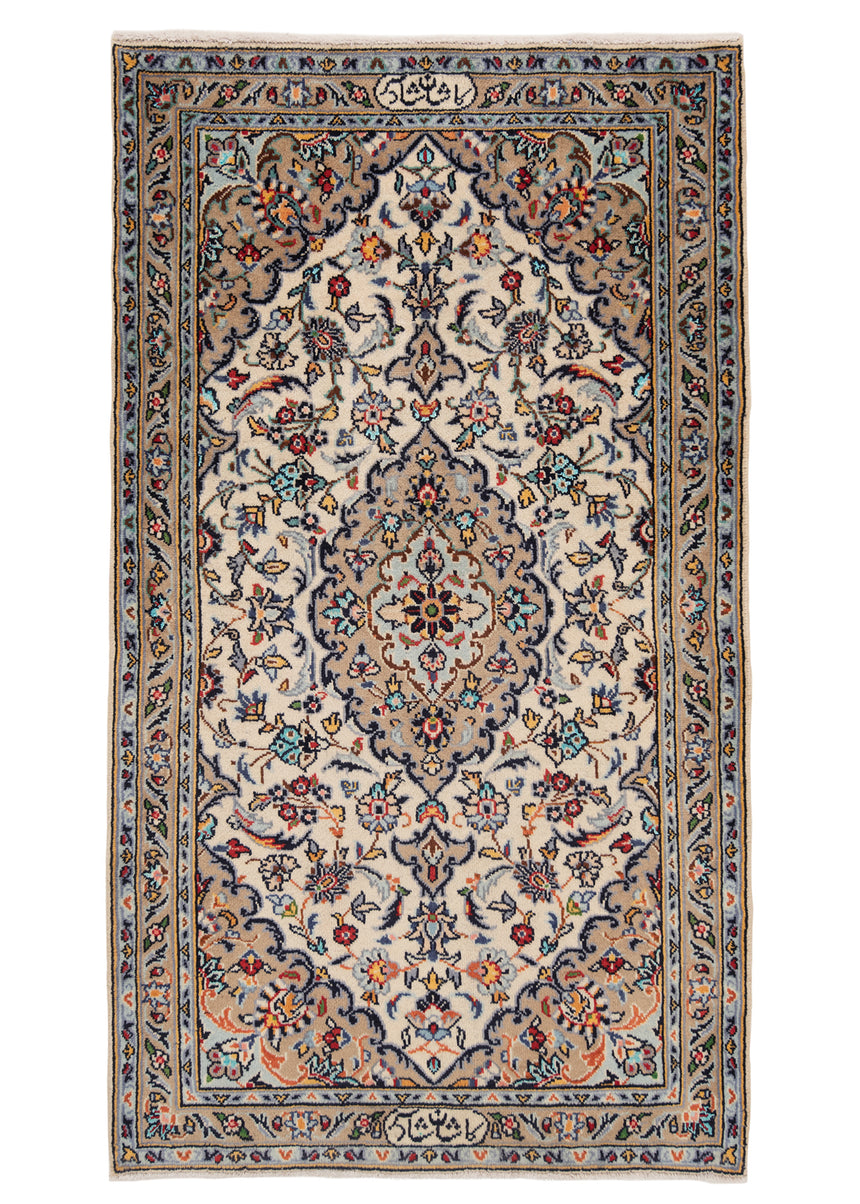 Alfombra persa Kashan | 128 x 72 cm