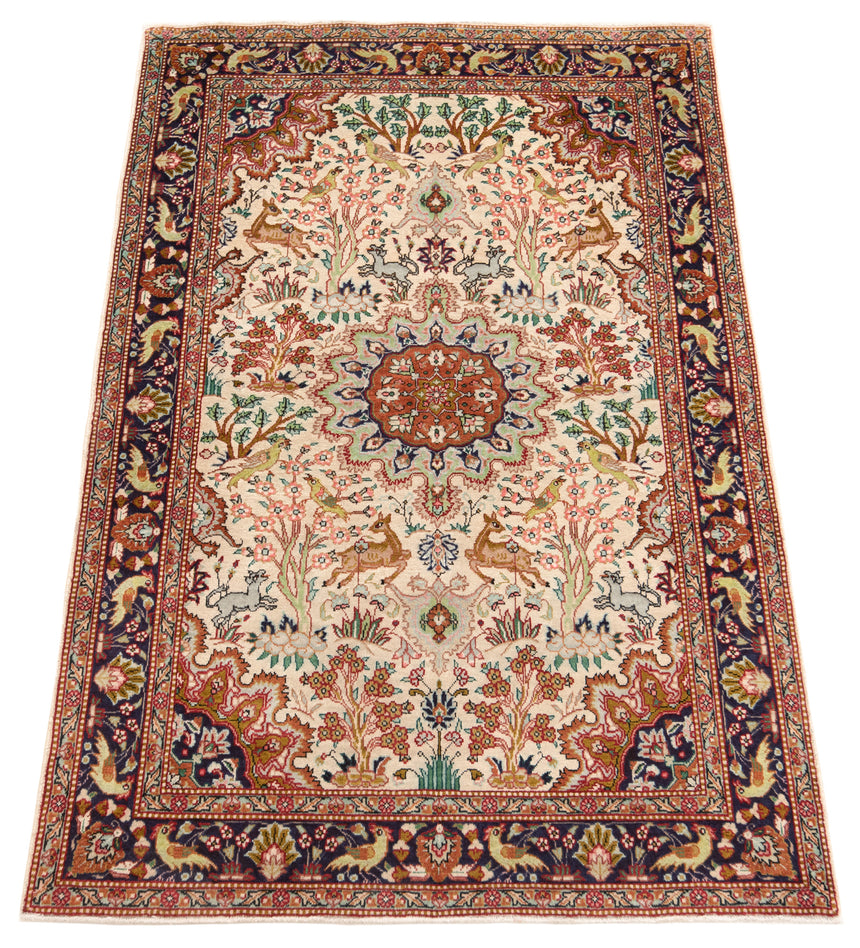 Alfombra persa Tabriz 40 Raj | 156 x 99 cm