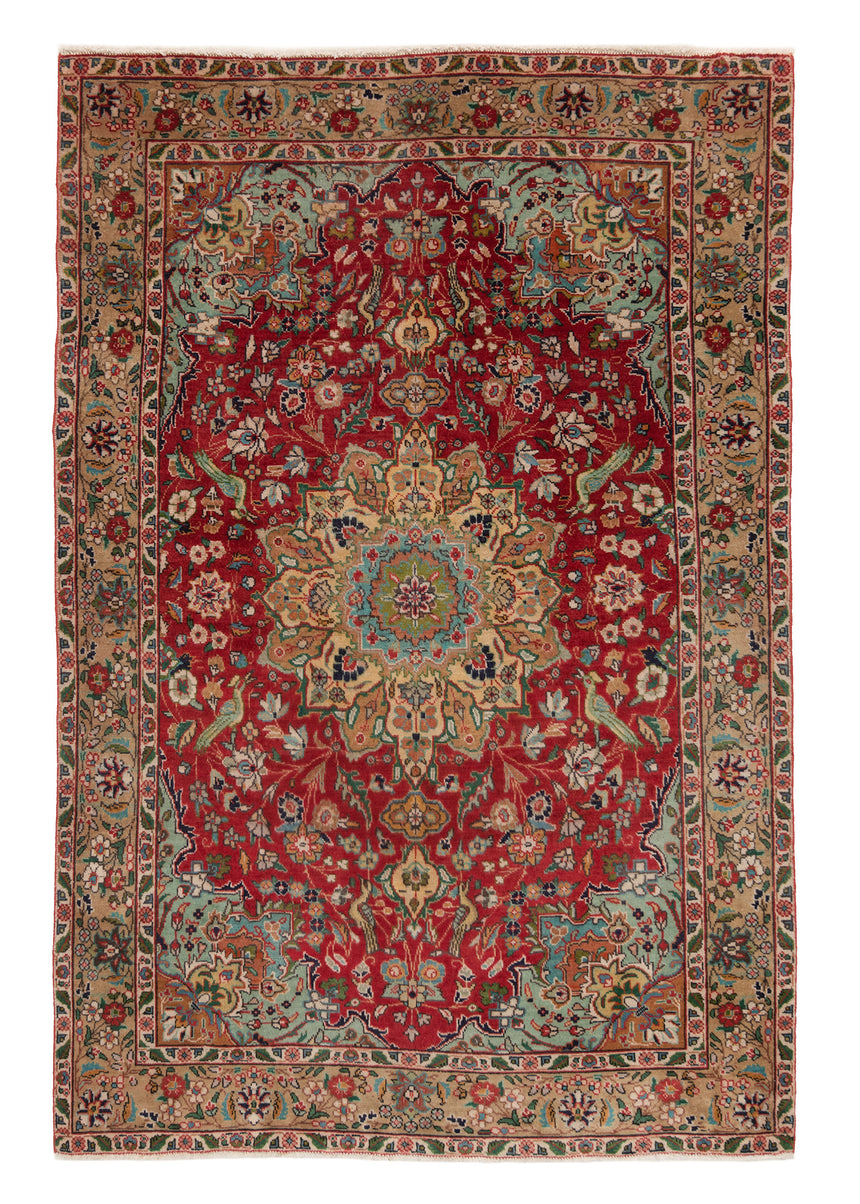 Alfombra persa Tabriz | 138 x 95 cm