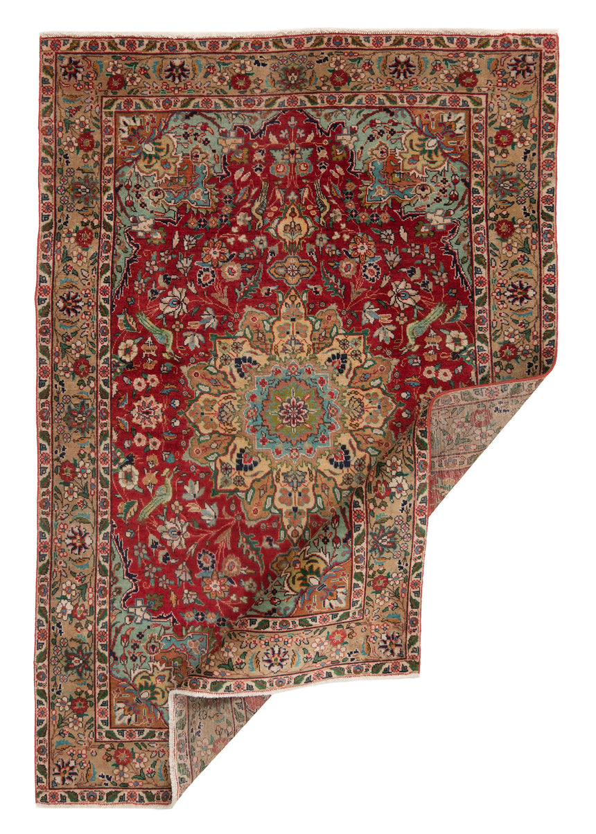 Alfombra persa Tabriz | 138 x 95 cm