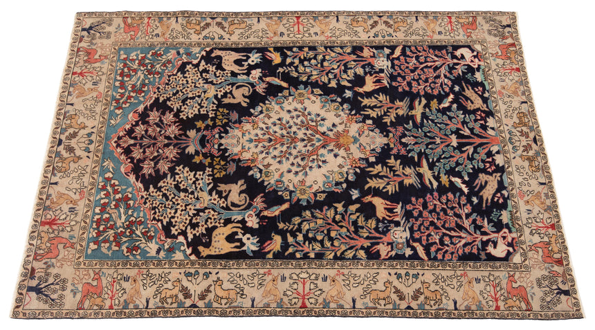 Alfombra persa Qom Patina | 195 x 133 cm