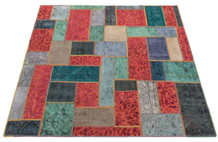 Alfombra de patchwork | 202 x 202 cm